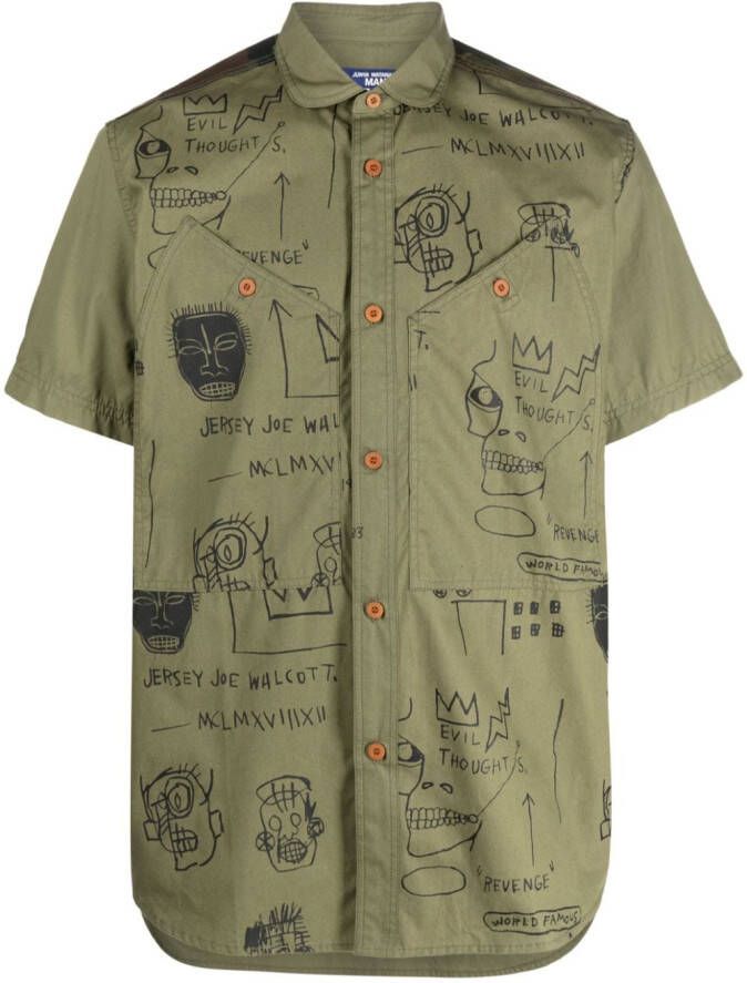 Junya Watanabe MAN Overhemd met print Groen