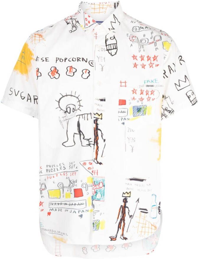 Junya Watanabe MAN Overhemd met print Wit