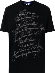 Junya Watanabe MAN T-shirt met tekst Zwart