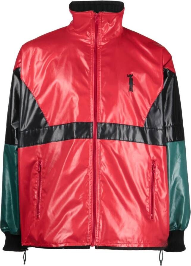 Junya Watanabe MAN Windjack met colourblocking Rood