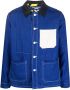 Junya Watanabe MAN x Off White shirtjack van linnenmix Blauw - Thumbnail 1