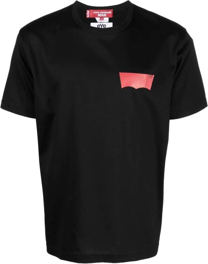 Junya Watanabe T-shirt met logoprint Zwart