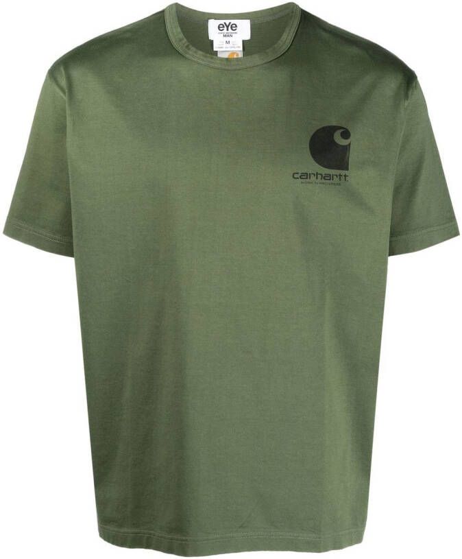 Junya Watanabe MAN x Carhartt T-shirt met logoprint Groen