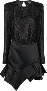 Just Cavalli Asymmetrische mini-jurk Zwart