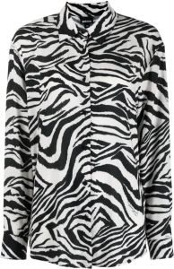 Just Cavalli Blouse met zebraprint Zwart