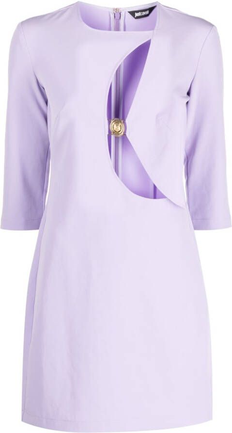 Just Cavalli Uitgesneden shiftjurk Paars