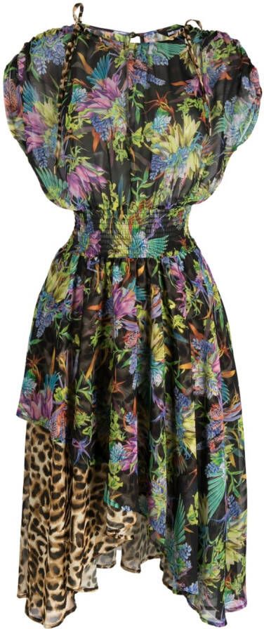 Just Cavalli Jurk met elastische taille Zwart