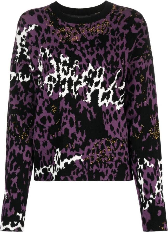 Just Cavalli Intarsia trui Paars