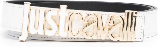 Just Cavalli Riem met logoplakkaat Wit