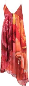 Just Cavalli Midi-jurk met bloemenprint Roze