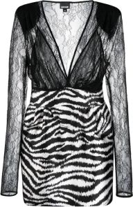Just Cavalli Mini-jurk met zebraprint Zwart