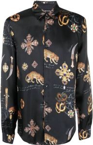 Just Cavalli Overhemd met dierenprint Zwart