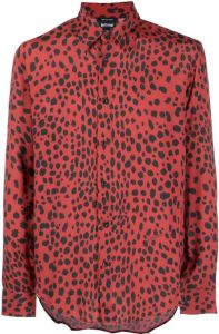 Just Cavalli Overhemd met luipaardprint Rood
