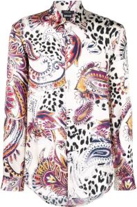 Just Cavalli Overhemd met paisley-print Beige