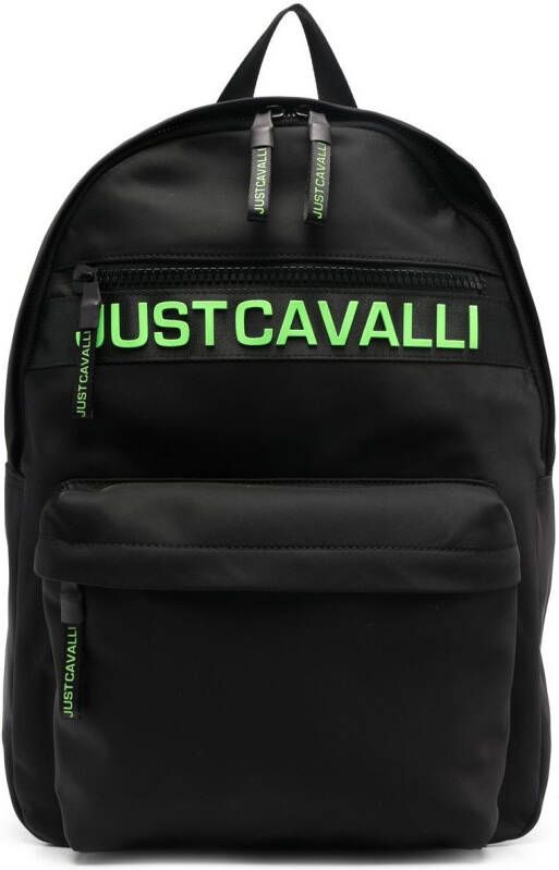 Just Cavalli Rugzak met logoprint Zwart