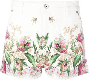 Just Cavalli Shorts met bloemenprint Wit