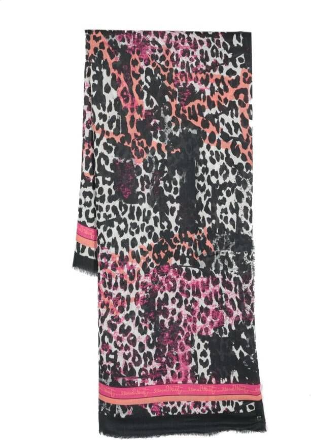 Just Cavalli Sjaal met luipaardprint Zwart
