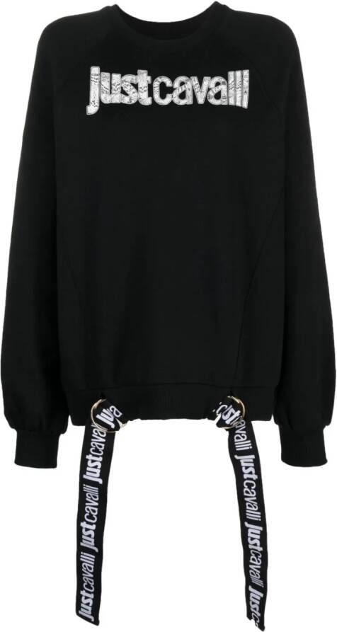 Just Cavalli Sweater met logoprint Zwart
