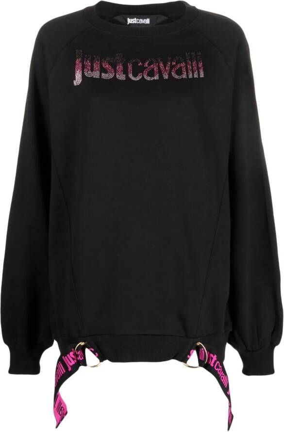 Just Cavalli Sweater verfraaid met logo Zwart