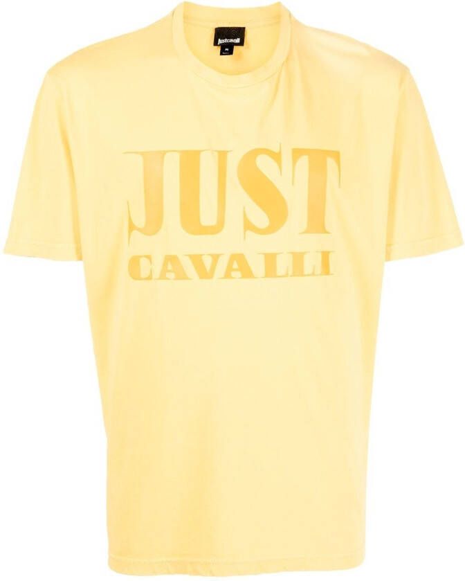 Just Cavalli T-shirt met logo Geel