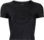 Just Cavalli T-shirt met logo van stras Zwart - Thumbnail 1