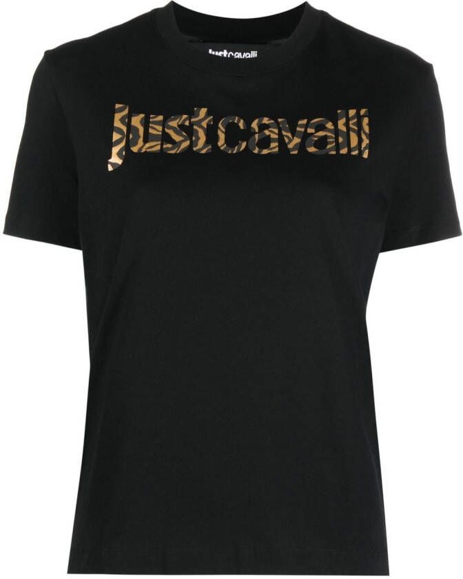 Just Cavalli T-shirt met logoprint Blauw