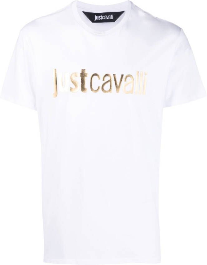 Just Cavalli T-shirt met logoprint Wit