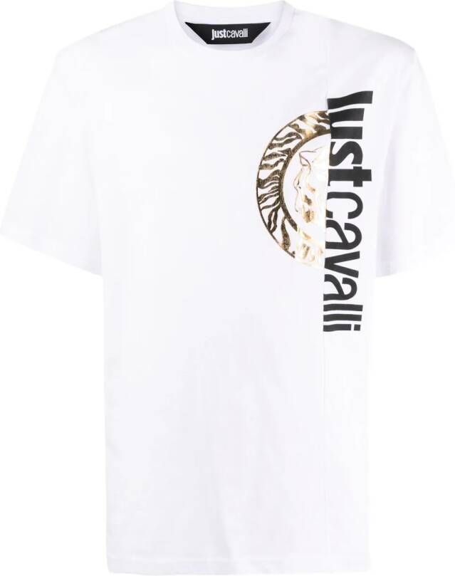 Just Cavalli T-shirt met logoprint Wit