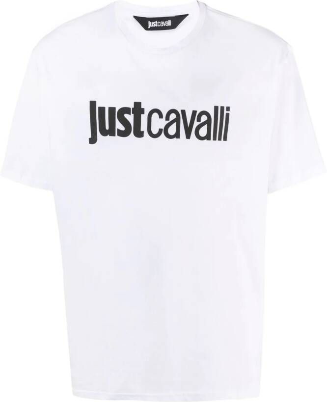 Just Cavalli T-shirt met logoprint Wit
