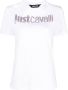 Just Cavalli T-shirt versierd met stras Wit - Thumbnail 1
