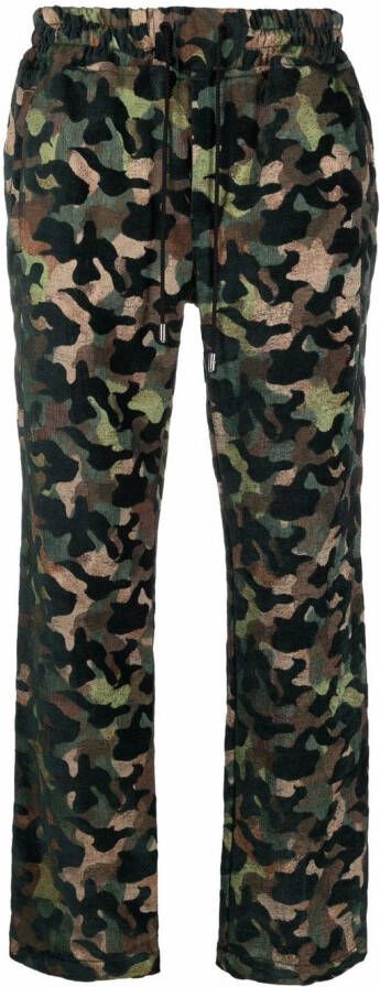 Just Don Broek met camouflageprint Groen