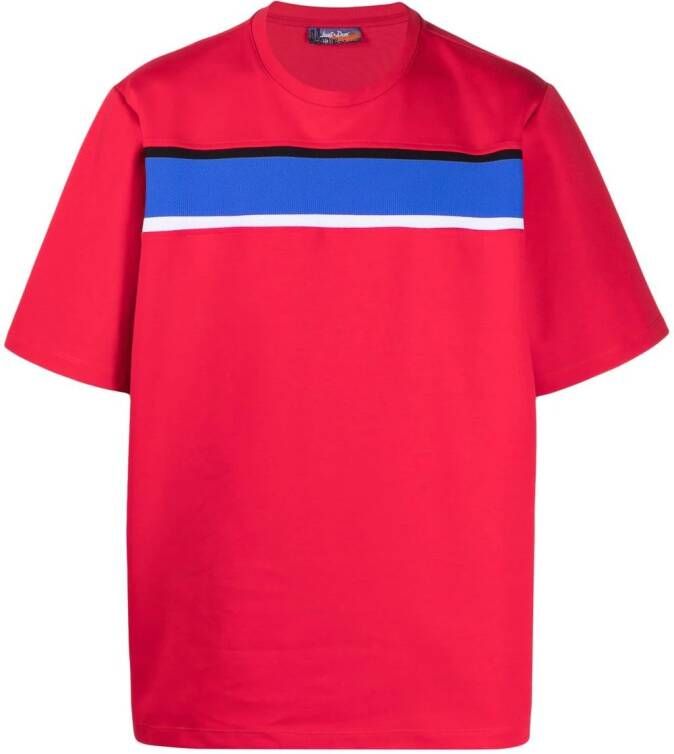 Just Don T-shirt met gestreepte band Rood