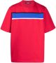 Just Don T-shirt met gestreepte band Rood - Thumbnail 1