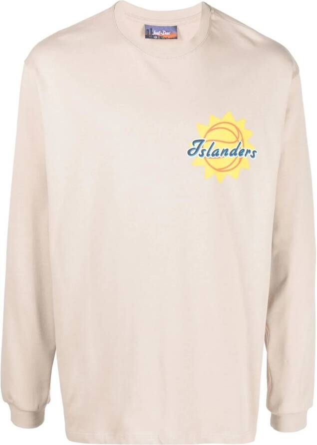 Just Don T-shirt met lange mouwen Beige