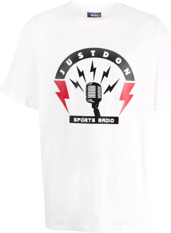 Just Don T-shirt met logoprint Wit