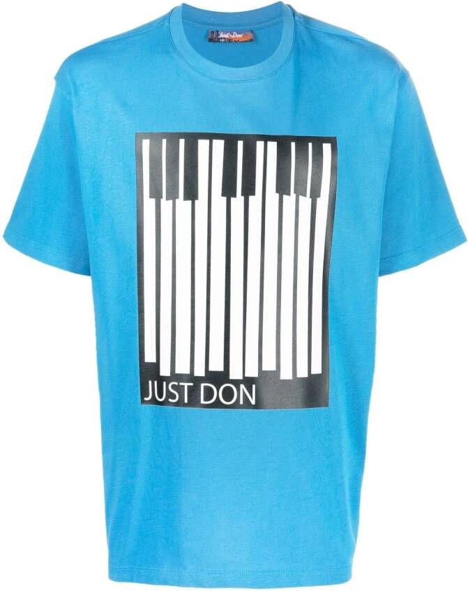 Just Don T-shirt met print Blauw