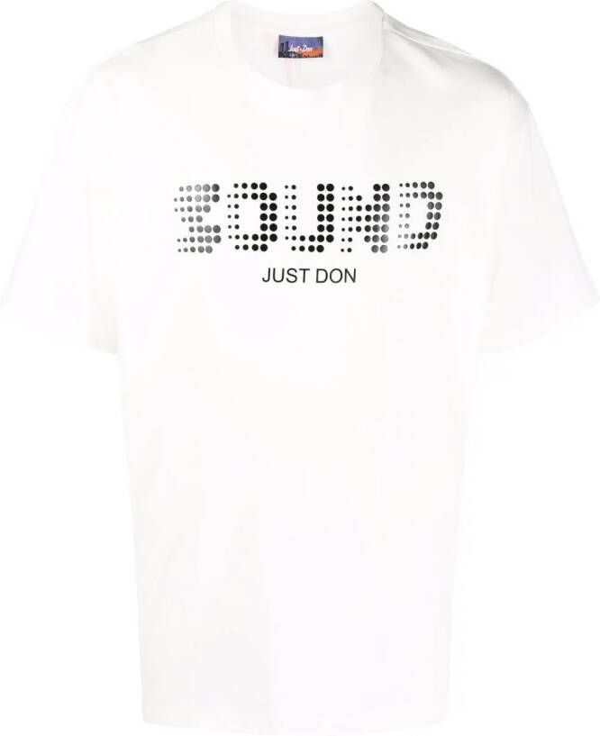 Just Don T-shirt met print Wit