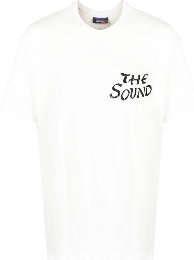 Just Don T-shirt met print Wit