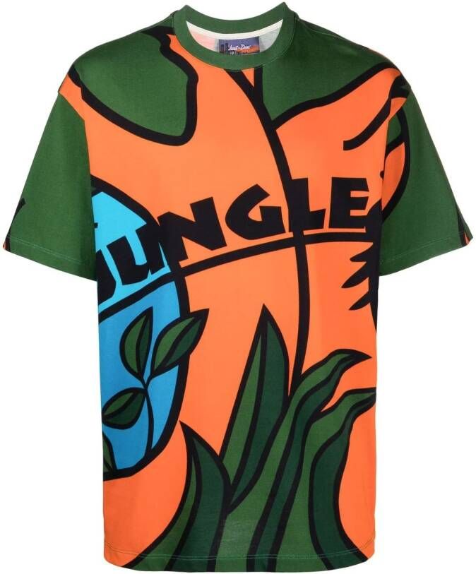 Just Don T-shirt met tekst Groen