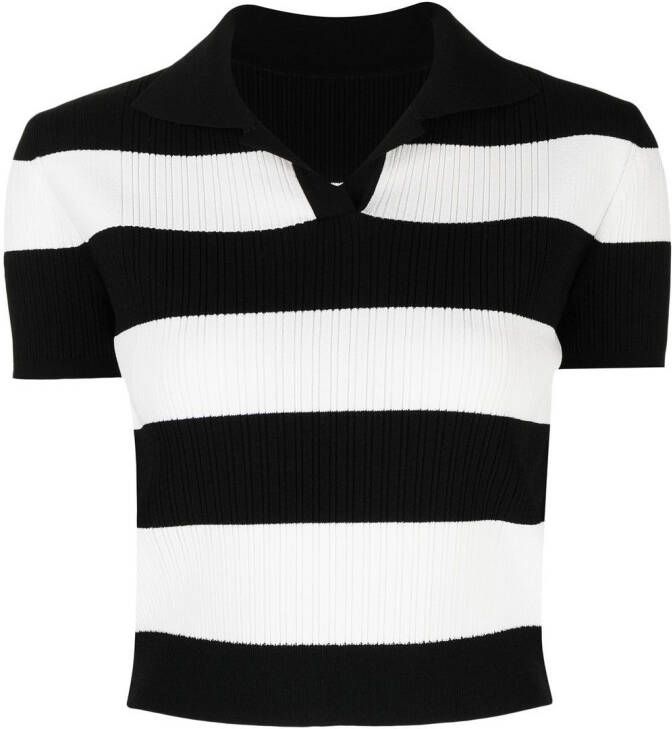 Juun.J Cropped blouse Zwart