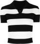 Juun.J Cropped blouse Zwart - Thumbnail 1