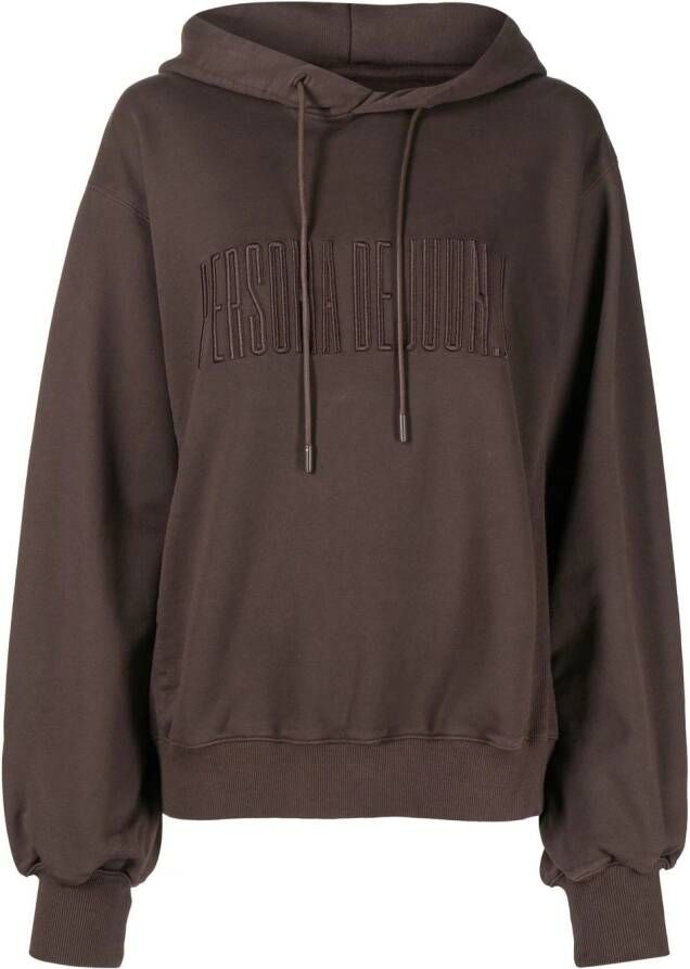 Juun.J Hoodie met trekkoord Bruin