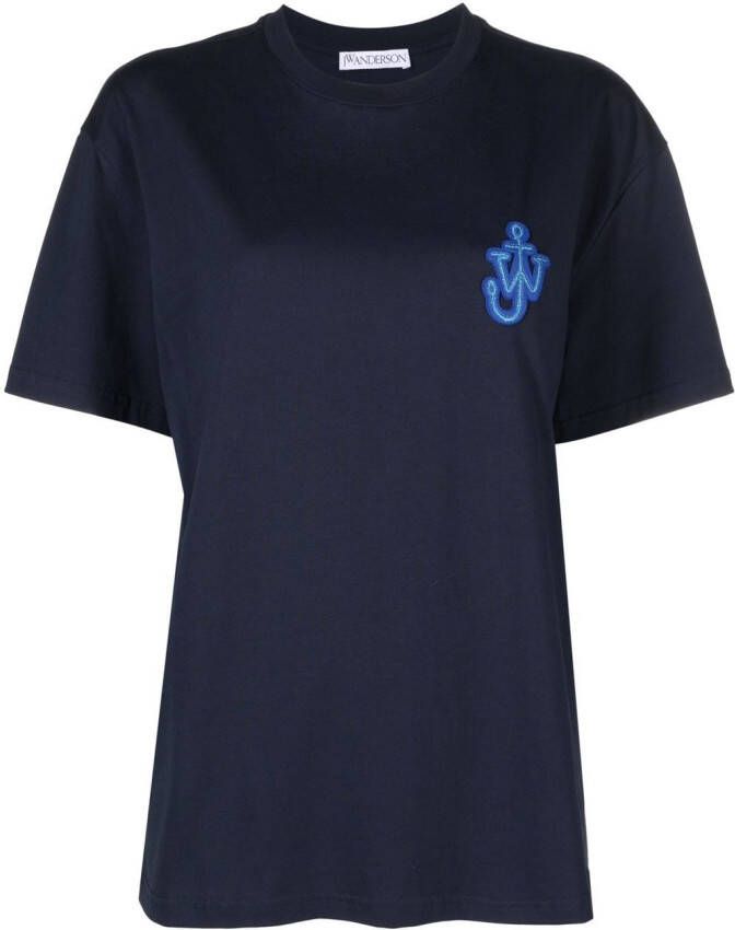 JW Anderson T-shirt met logopatch Blauw