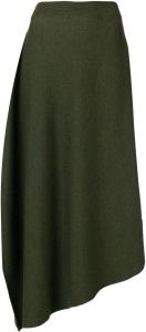 JW Anderson asymmetrische rok met hoge taille Groen