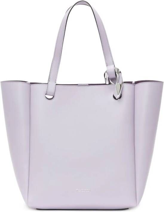 JW Anderson Chain Cabas leather tote bag Paars