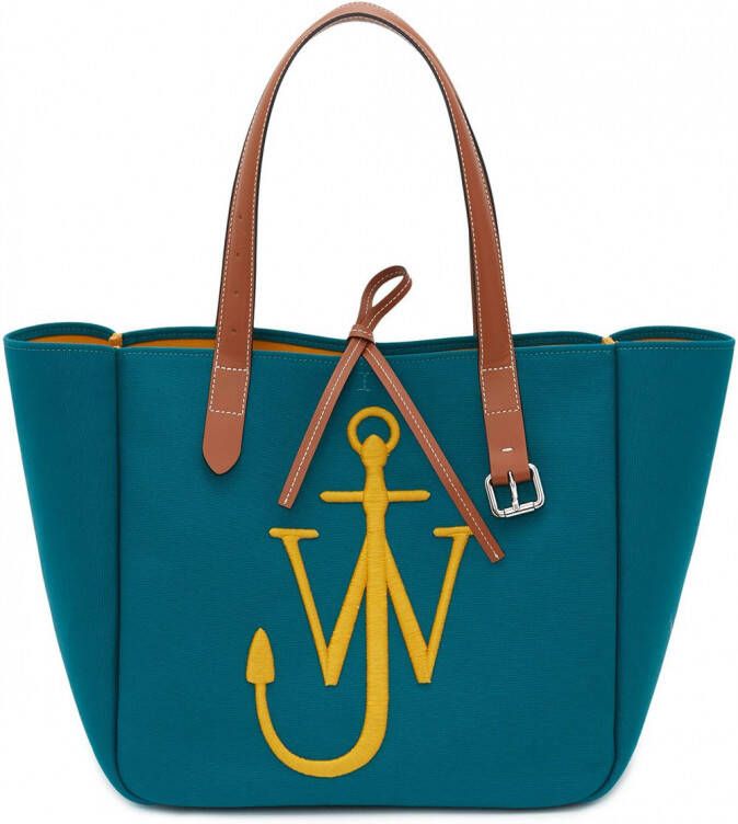 JW Anderson Draagtas met geborduurd logo Blauw