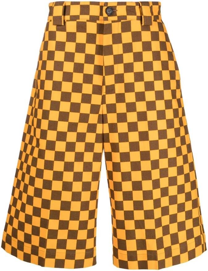 JW Anderson Geruite shorts Geel