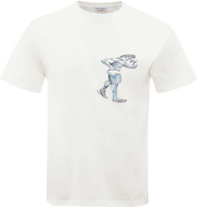JW Anderson T-shirt met grafische print Wit