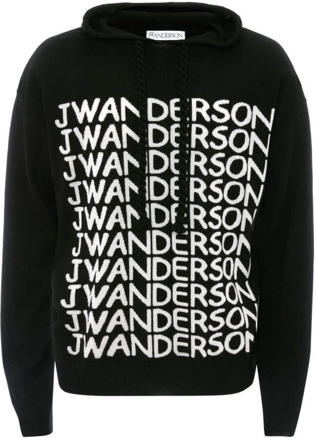 JW Anderson Hoodie met logoprint Zwart
