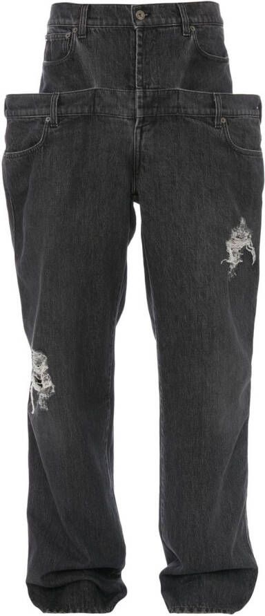 JW Anderson Jeans met dubbele tailleband Grijs